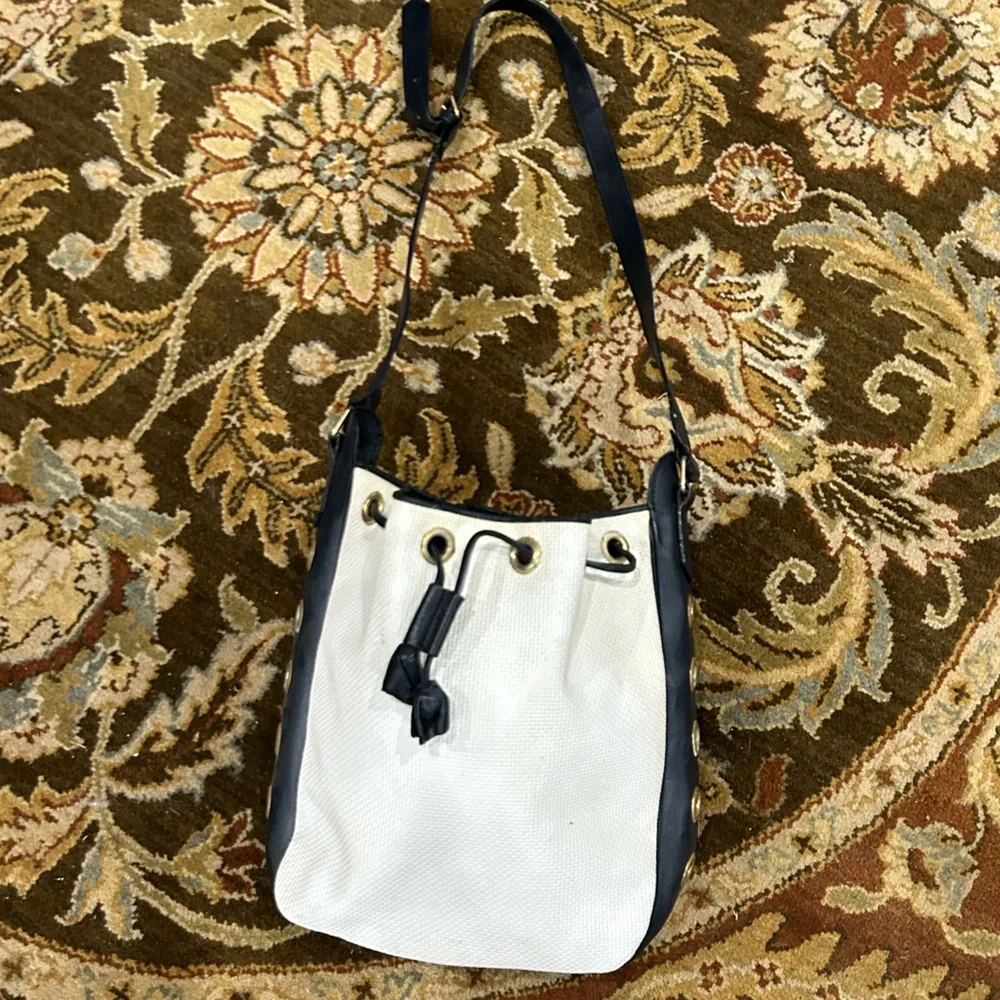 YSL straw &‎ leather tote vintage